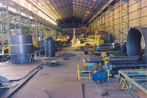 Vista general de la nave para acero al carbono. Vista general de la nave para acero al carbono.